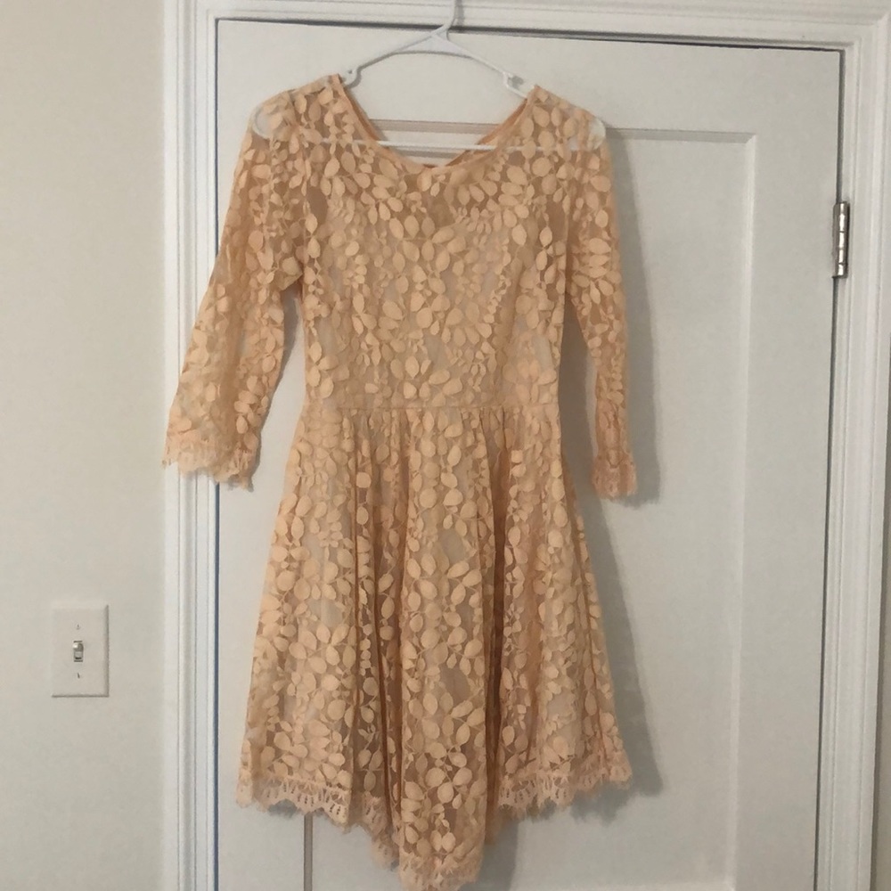 Free People Pink Lace Dress